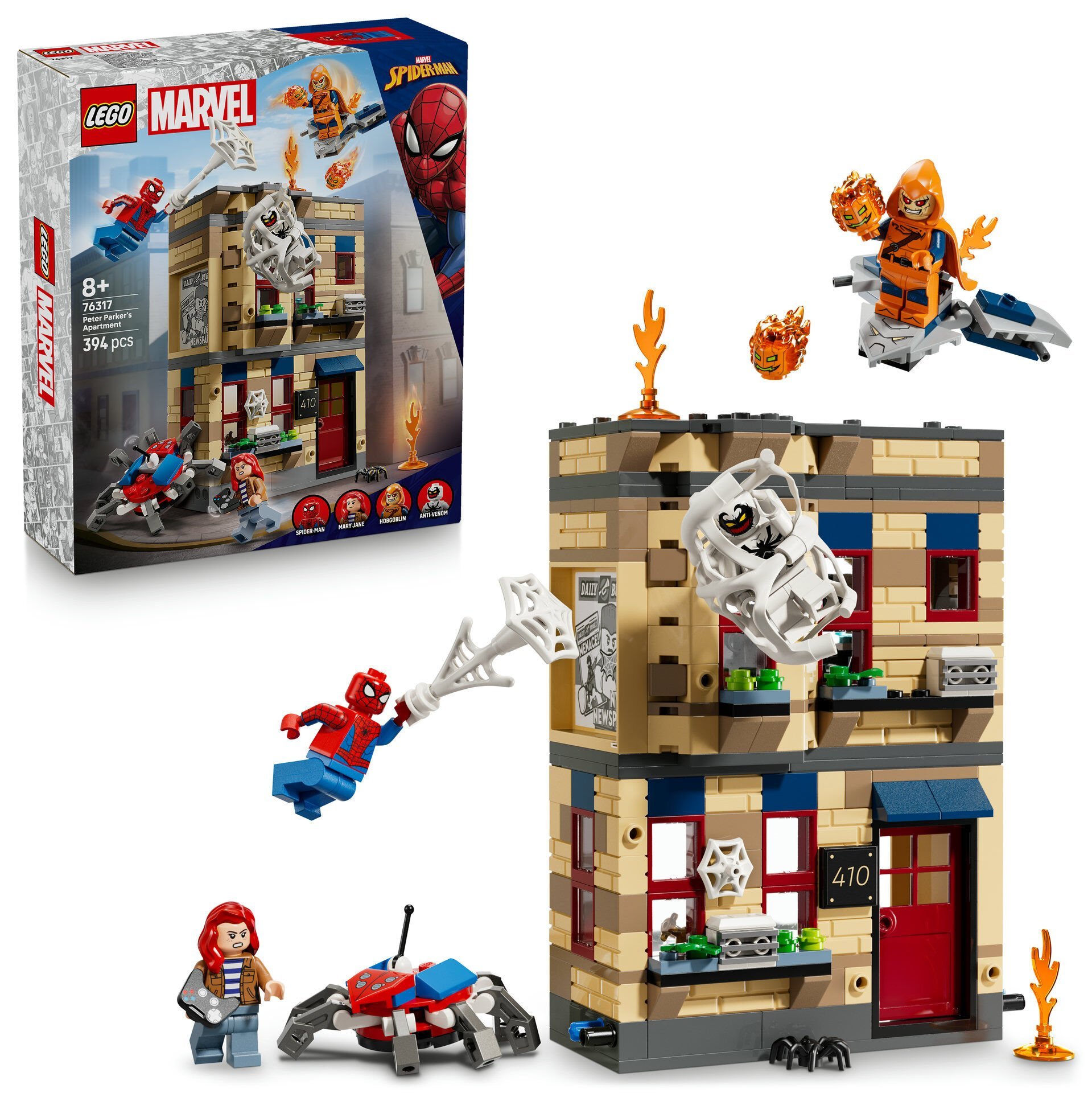 LEGO® ǀ Marvel Peter Parker'ın Dairesi Süper Kahraman Savaşı Yapım Oyuncağı 76317