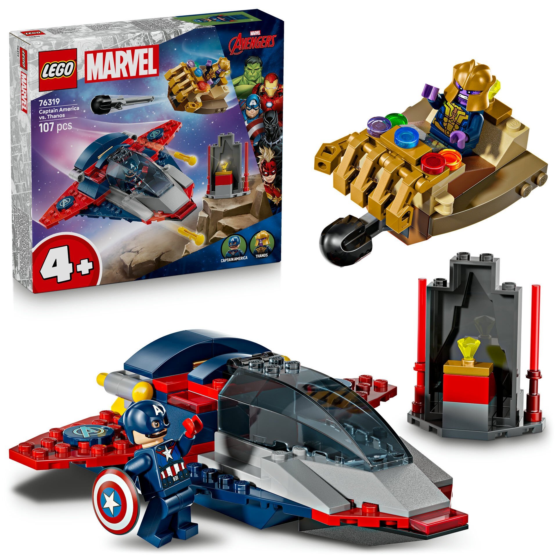 LEGO® ǀ Marvel Kaptan Amerika, Thanos'a Karşı, 2 Minifigürlü 76319
