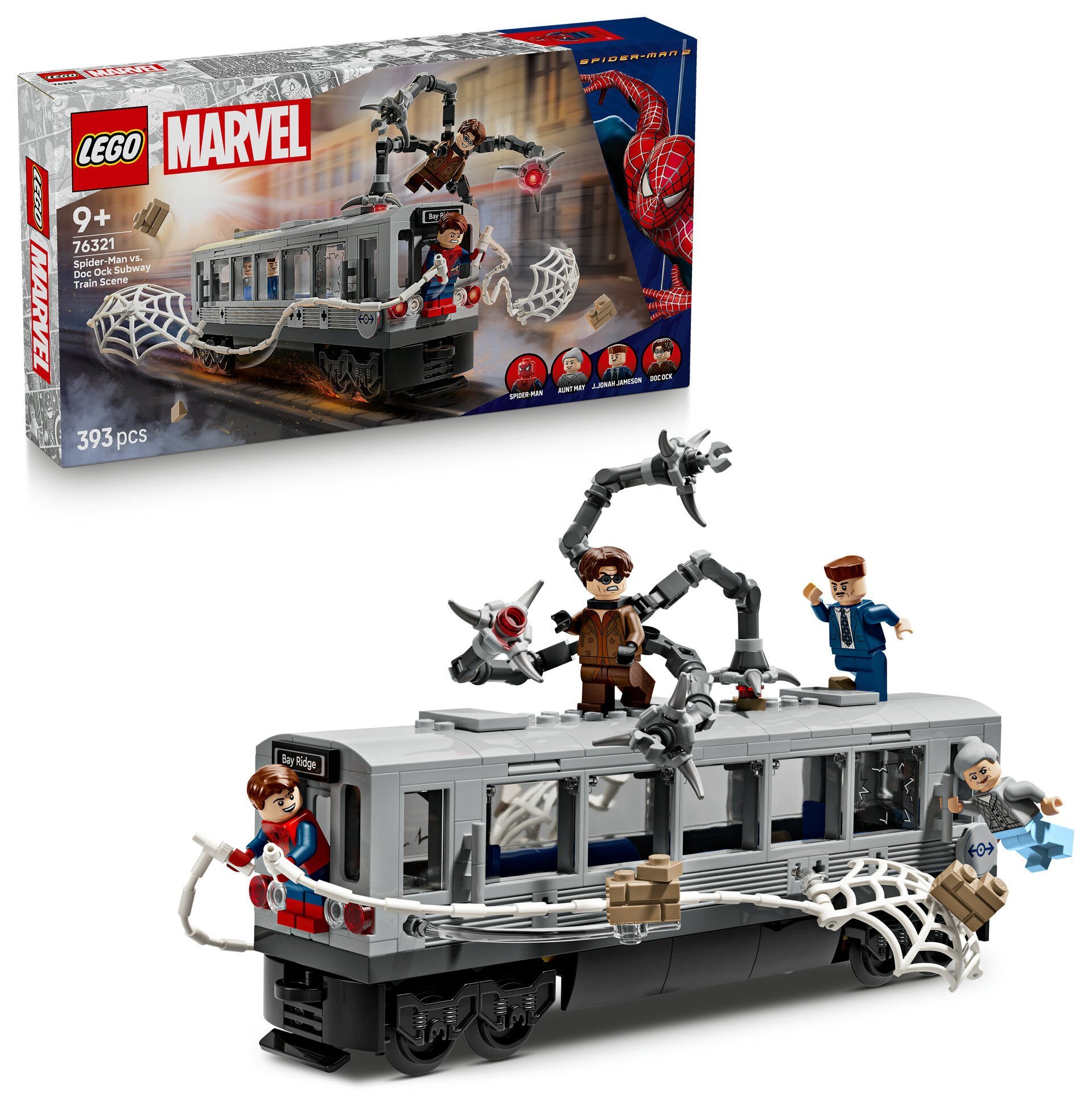 LEGO® ǀ Marvel Örümcek Adam ile Doktor Oktopus Metro Sahnesi Yapım Oyuncağı 76321