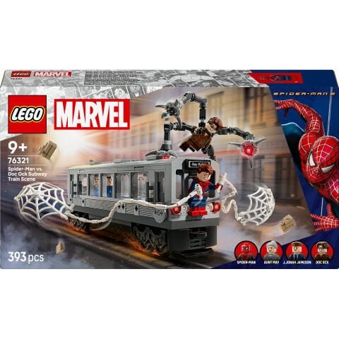 LEGO® ǀ Marvel Örümcek Adam ile Doktor Oktopus Metro Sahnesi Yapım Oyuncağı 76321