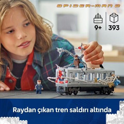 LEGO® ǀ Marvel Örümcek Adam ile Doktor Oktopus Metro Sahnesi Yapım Oyuncağı 76321
