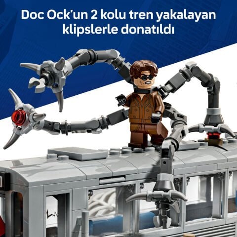 LEGO® ǀ Marvel Örümcek Adam ile Doktor Oktopus Metro Sahnesi Yapım Oyuncağı 76321