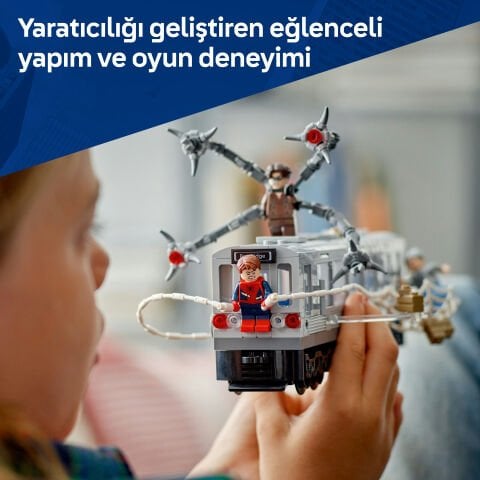 LEGO® ǀ Marvel Örümcek Adam ile Doktor Oktopus Metro Sahnesi Yapım Oyuncağı 76321