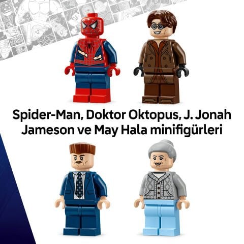 LEGO® ǀ Marvel Örümcek Adam ile Doktor Oktopus Metro Sahnesi Yapım Oyuncağı 76321