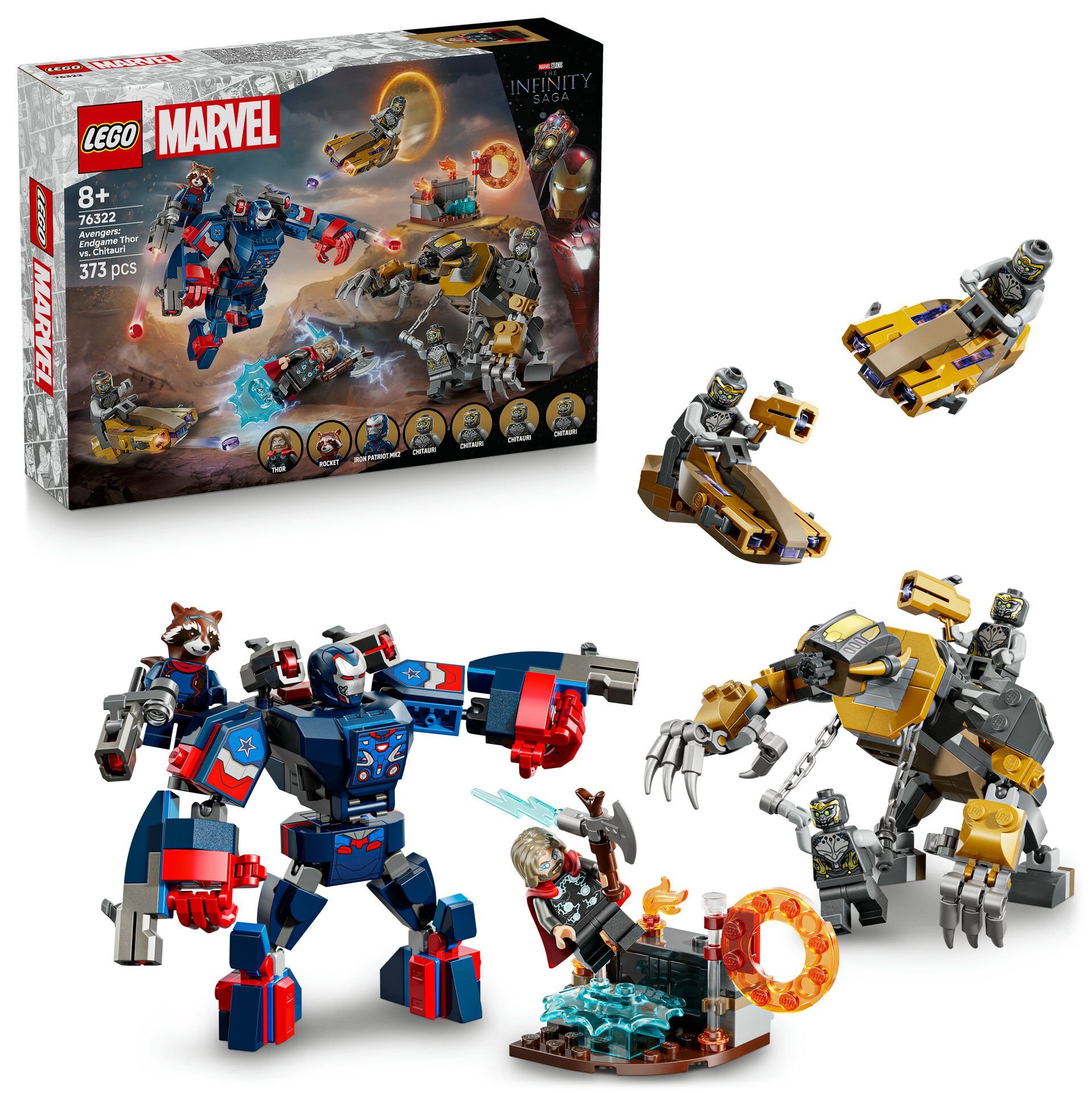 LEGO® ǀ Marvel Avengers: Endgame Thor, Chitauri'ye Karşı Süper Kahraman Aksiyonu 76322