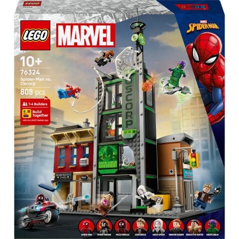 LEGO® ǀ Marvel Örümcek Adam, Oscorp'a Karşı, Süper Kahraman Yapım Seti 76324