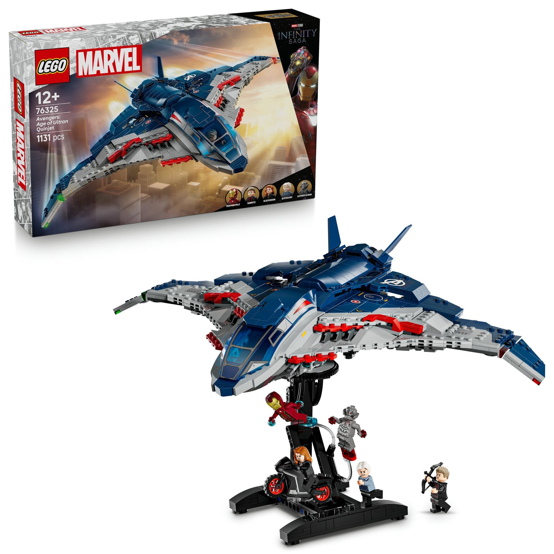 LEGO® ǀ Marvel Avengers: Ultron Çağı Quinjet, Çocuklar için Yapım Seti 76325