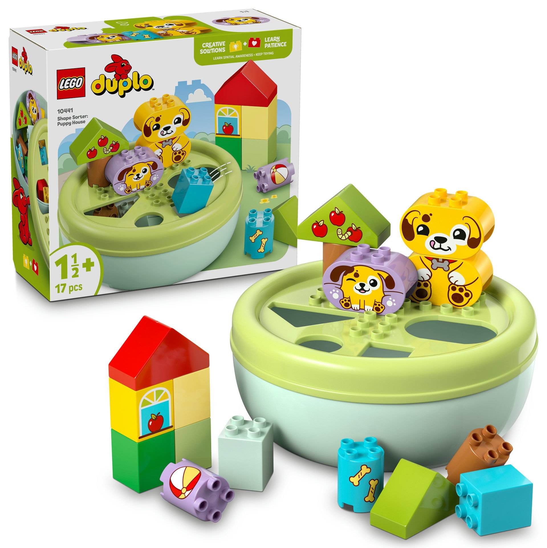 LEGO® DUPLO® İlk Şekil Ayırıcı: Köpek Evi Küçük Çocuklar için Eğitici Oyuncak 10441