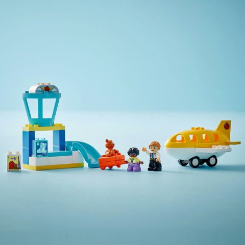 LEGO® DUPLO® Kasabası İlk Havaalanı Deneyimi Hayal Gücüne Dayalı Oyunlar için Yapım Oyuncağı 10443