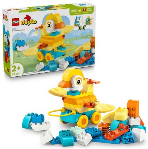 LEGO® DUPLO® Kasabası 3’ü 1 Arada Tekerlekli Hayvanlar Yaratıcı Oyun için Oyuncak 10448