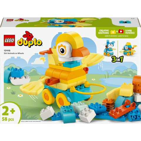 LEGO® DUPLO® Kasabası 3’ü 1 Arada Tekerlekli Hayvanlar Yaratıcı Oyun için Oyuncak 10448