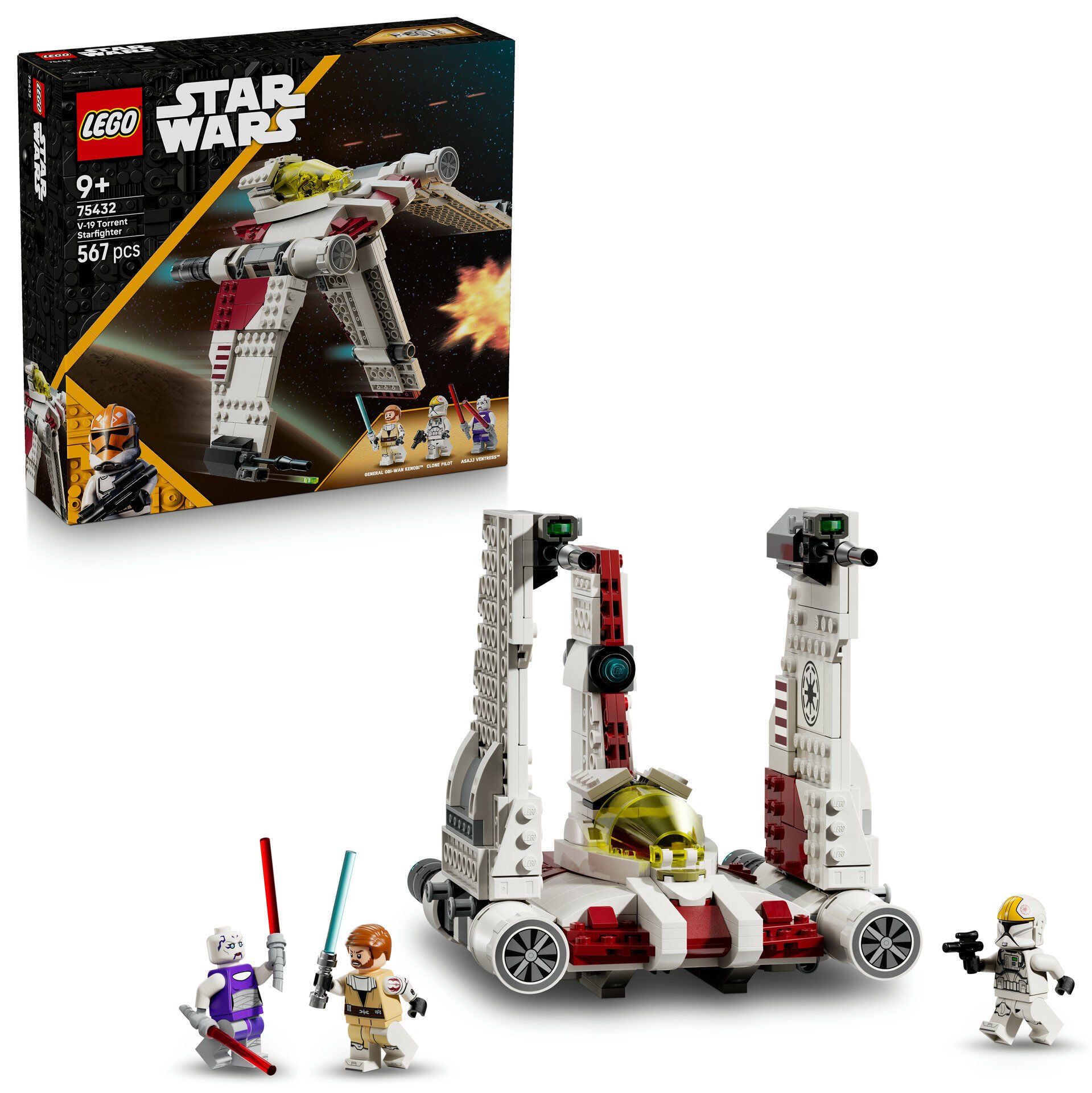 LEGO® Star Wars: Klon Savaşları™ V-19 Torrent Starfighter Seti 75432