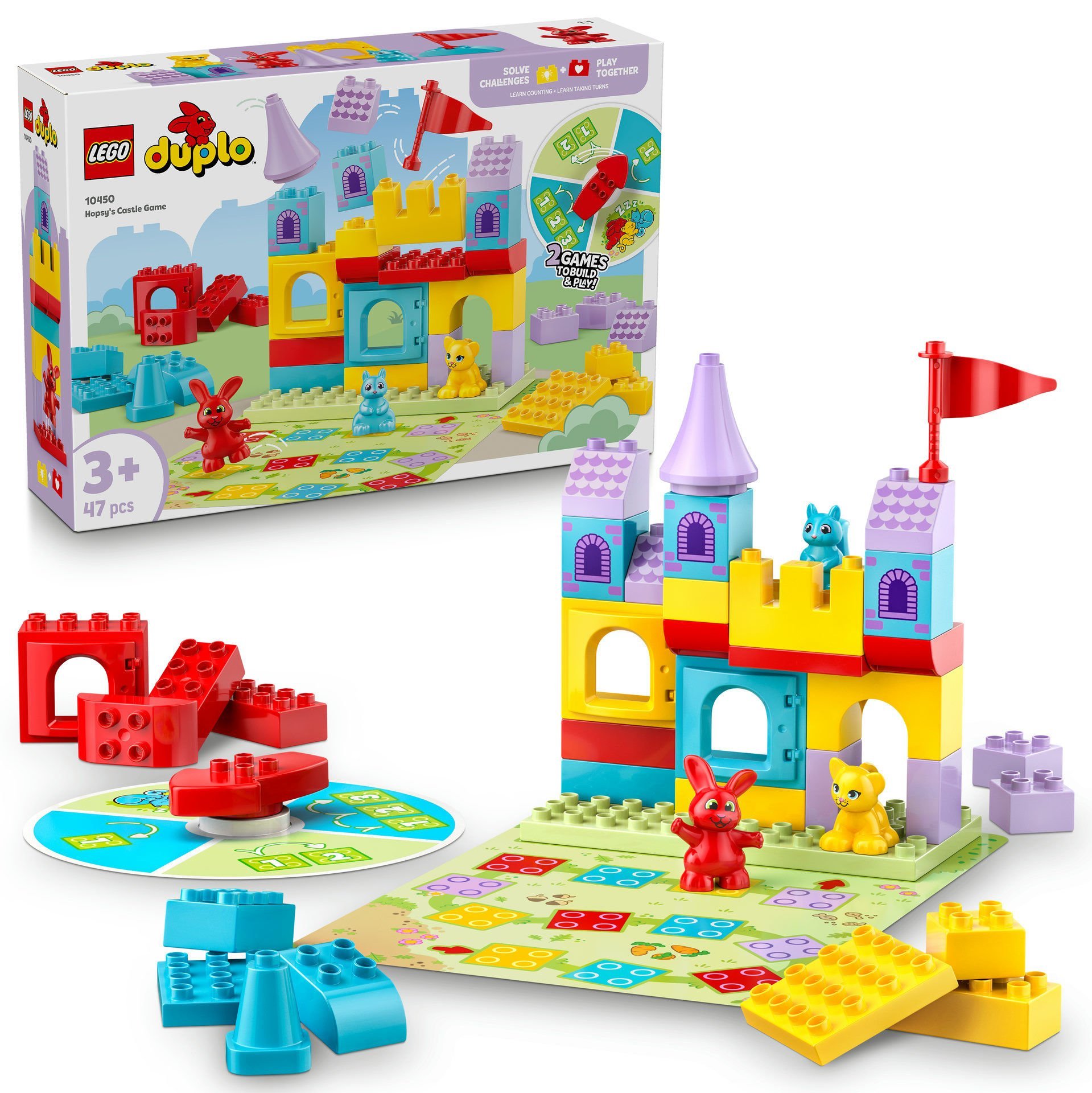 LEGO® DUPLO® Hopsy’nin Kale Oyunu Oyun Yoluyla Öğreten Yapım Oyuncağı 10450