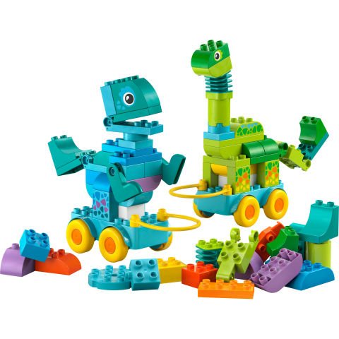 LEGO® DUPLO® Kasabası 3’ü 1 Arada Tekerlekli Dinozorlar Oyunla Öğreten Küçük Çocuk Oyuncağı 10451