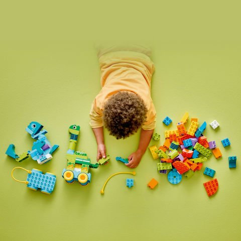 LEGO® DUPLO® Kasabası 3’ü 1 Arada Tekerlekli Dinozorlar Oyunla Öğreten Küçük Çocuk Oyuncağı 10451