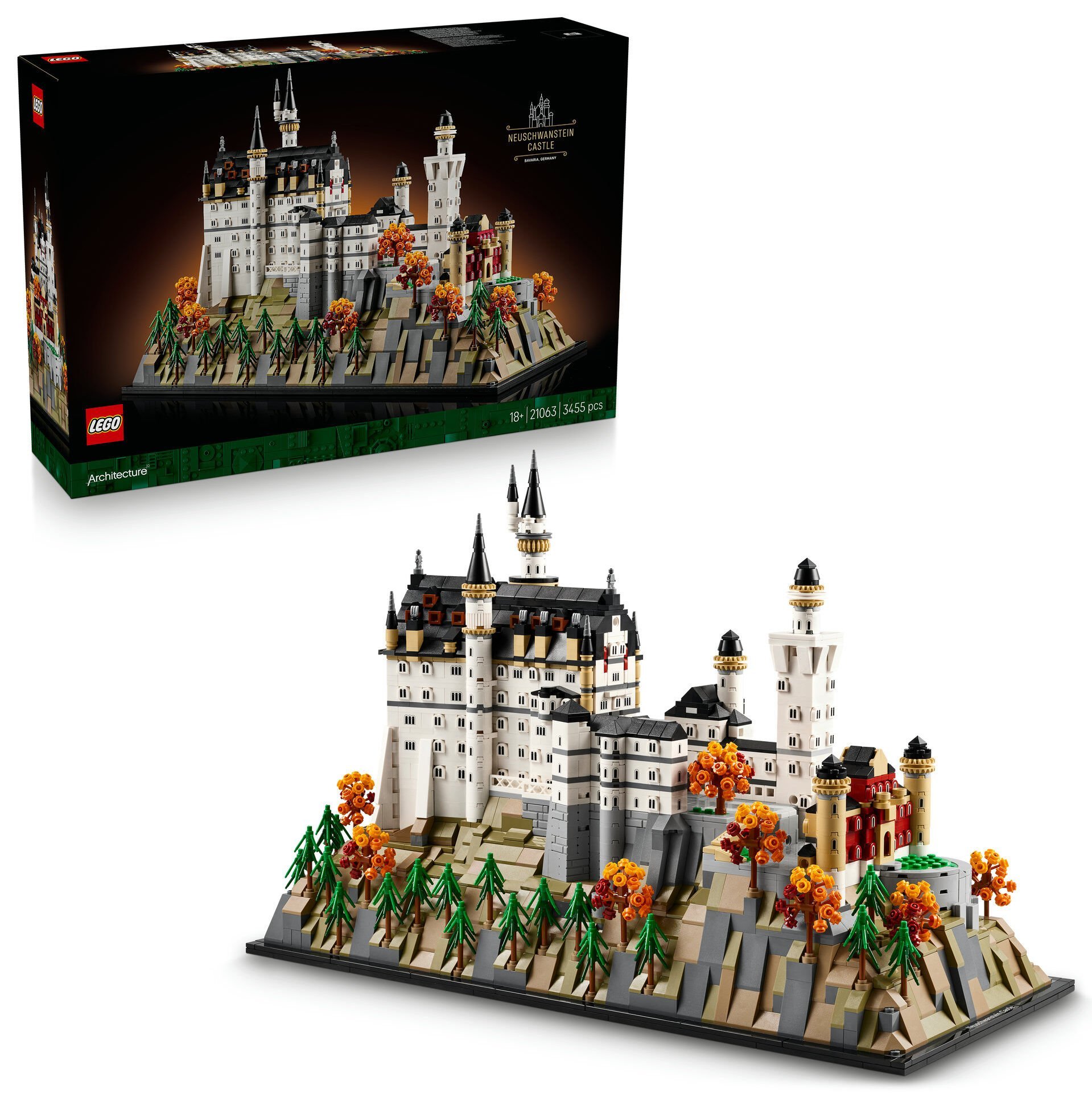 LEGO® Architecture Neuschwanstein Şatosu Yetişkinler için Koleksiyonluk Model 21063