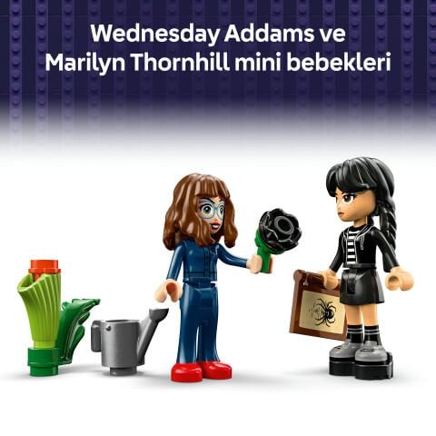 LEGO® Wednesday Siyah Yıldız Çiçeği Cadılar Bayramı Hediyesi, Dekoratif Çiçek Modeli 76784