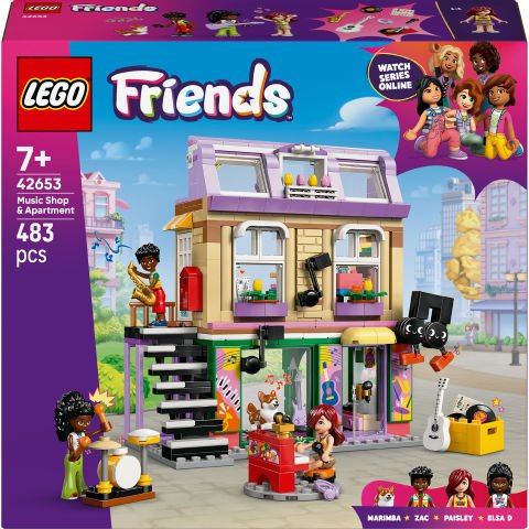 LEGO® Friends Müzik Mağazası ve Daire Yapım Seti Oyuncağı 42653