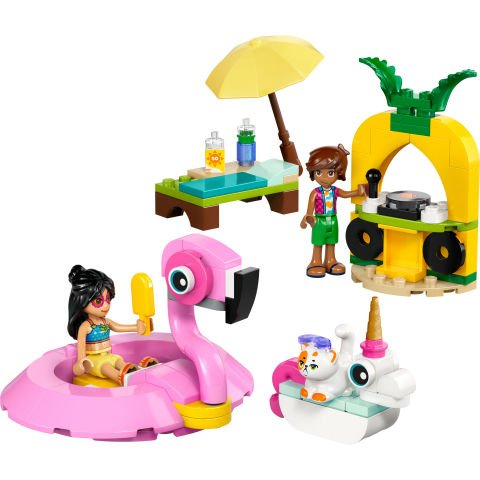 LEGO® Friends Tek Boynuzlu At ve Flamingo Havuz Partisi Oyuncak Yapım Seti 42658
