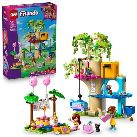 LEGO® Friends Kedi Doğum Günü Partisi ve Ağaç Ev Oyuncak Yapım Seti 42666