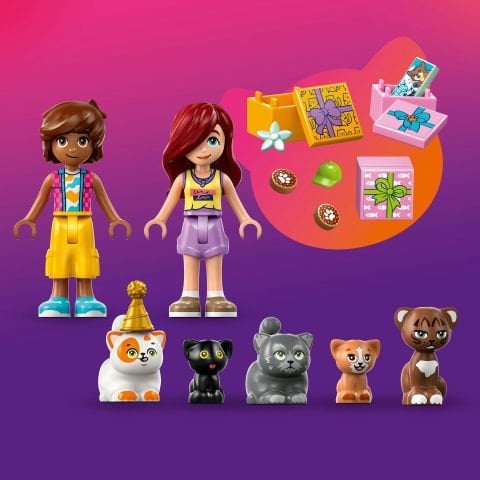 LEGO® Friends Kedi Doğum Günü Partisi ve Ağaç Ev Oyuncak Yapım Seti 42666