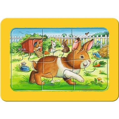 Ravensburger 3x6 Parçalı Çerçeveli Puzzle Animal Friends