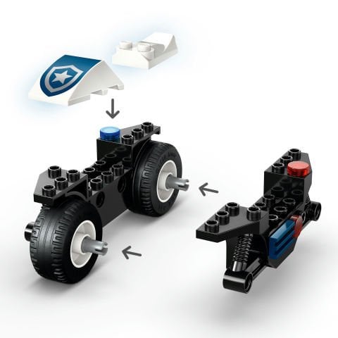 LEGO® City Polis Motosikleti Takibi, 4 Yaş ve Üzeri Çocuklar için Oyuncak Motosiklet Yapım Seti 60455