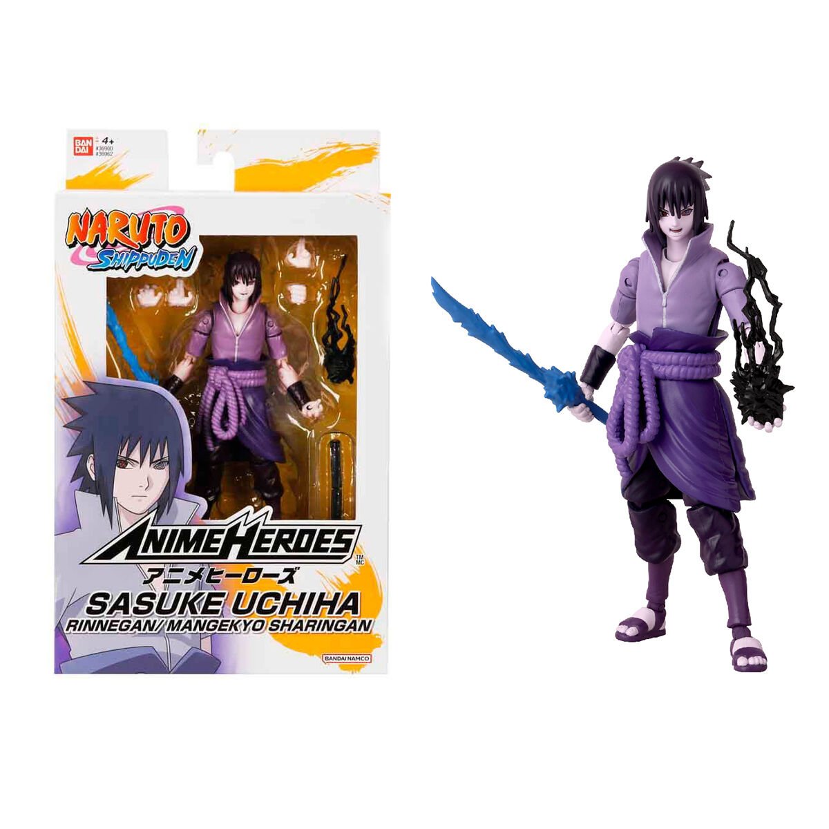 16 cm Sasuke Rinnegan / Mangekyo Sharingan Poz Verilebilir Figür - Anime Heroes Naruto Serisi