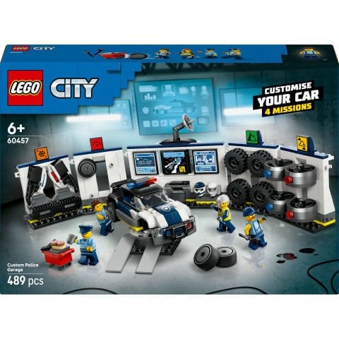 LEGO® City Özel Polis Arabası Garajı, Gerçek Hayat Kahramanları için Oyuncak Yapım Seti 60457