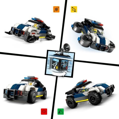 LEGO® City Özel Polis Arabası Garajı, Gerçek Hayat Kahramanları için Oyuncak Yapım Seti 60457