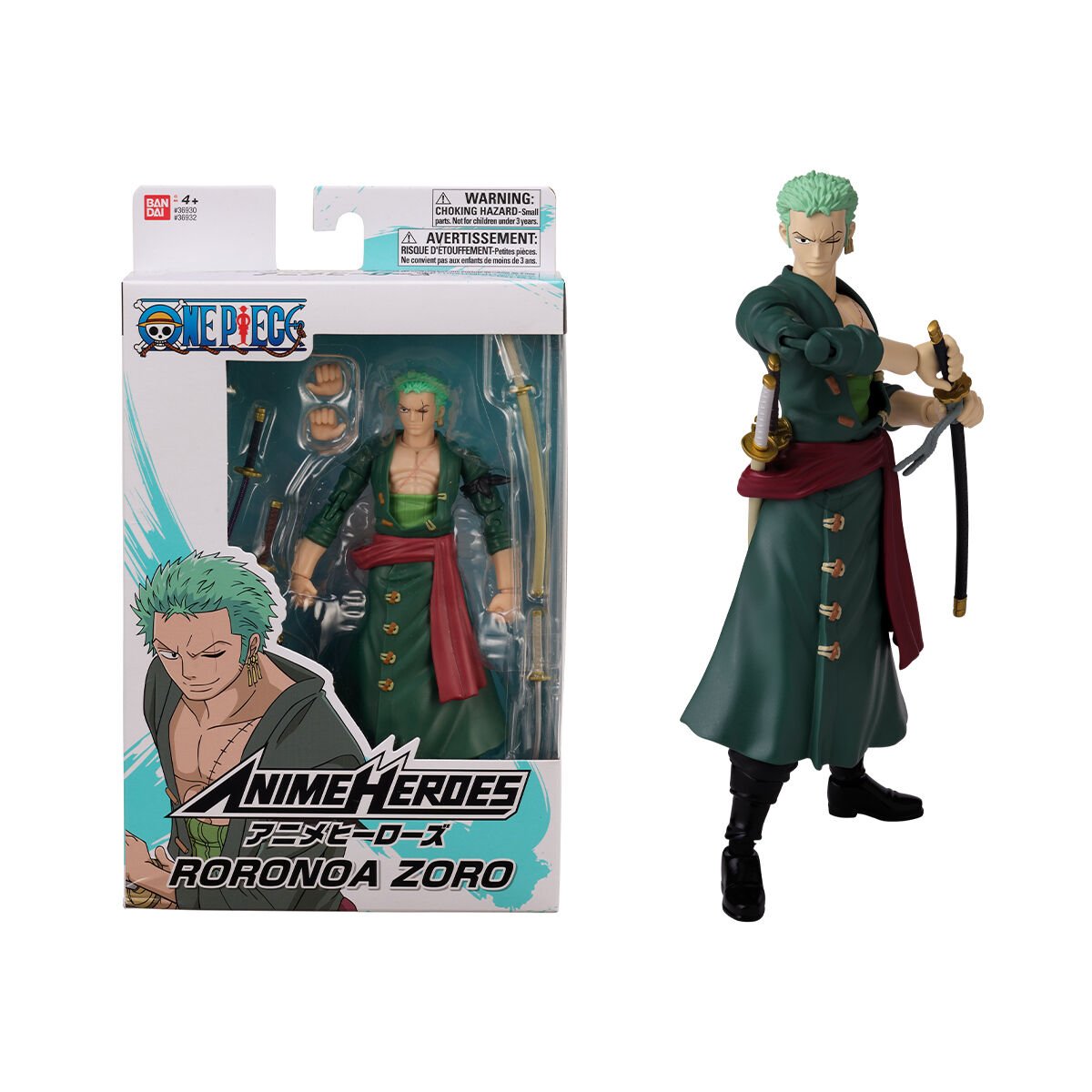 16 cm Zoro Roronoa Poz Verilebilir Figür - Anime Heroes One Piece
