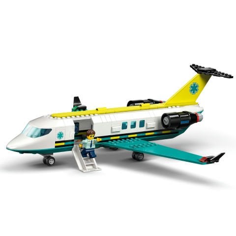 LEGO® City Acil Hava Ambulans Uçağı ve Oyuncak Uçak Yapım Seti 60465