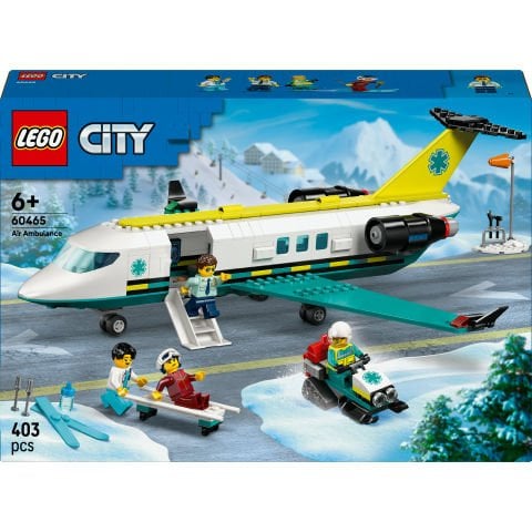 LEGO® City Acil Hava Ambulans Uçağı ve Oyuncak Uçak Yapım Seti 60465