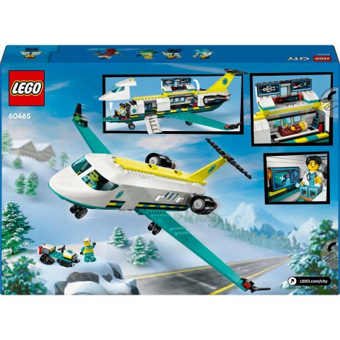 LEGO® City Acil Hava Ambulans Uçağı ve Oyuncak Uçak Yapım Seti 60465