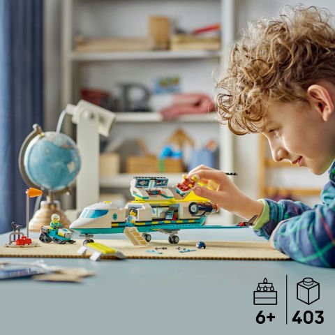 LEGO® City Acil Hava Ambulans Uçağı ve Oyuncak Uçak Yapım Seti 60465