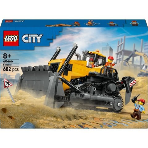 LEGO® City Sarı Buldozer İnşaat Sahası Temalı Yapım Oyuncağı Seti 60466