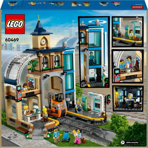 LEGO® City Merkez Tren İstasyonu, İnşaat Oyuncaklarını Seven Çocuklar için 60469