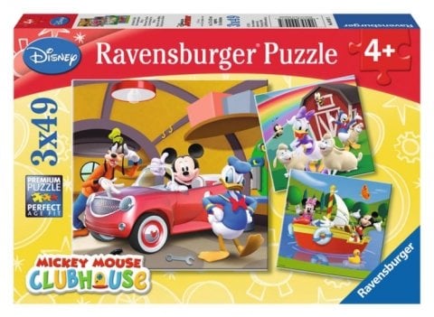 Ravensburger 3x49 Parçalı Puzzle Walt Disney-Mickey Club House-092475