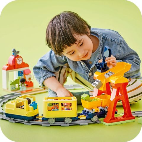 LEGO DUPLO® Town Büyük İnteraktif Mahalle Treni 10428 - 3 Yaş ve Üzeri Çocuklar için Eğitici Oyuncak Yapım Seti (103 Parça)