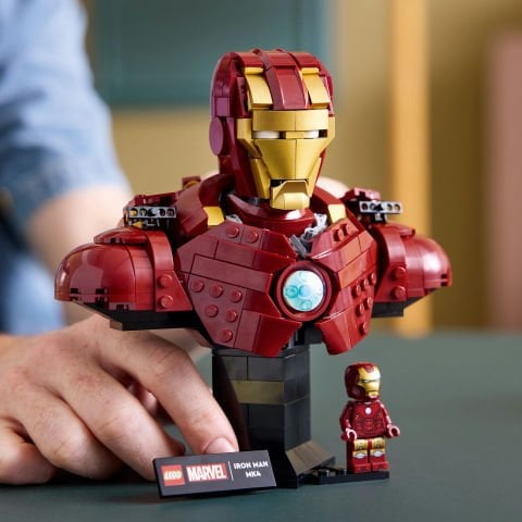 LEGO® ǀ Marvel Iron Man MK4 Büstü, Yetişkinler için Minifigürlü İnşa Edilebilen Model 76327