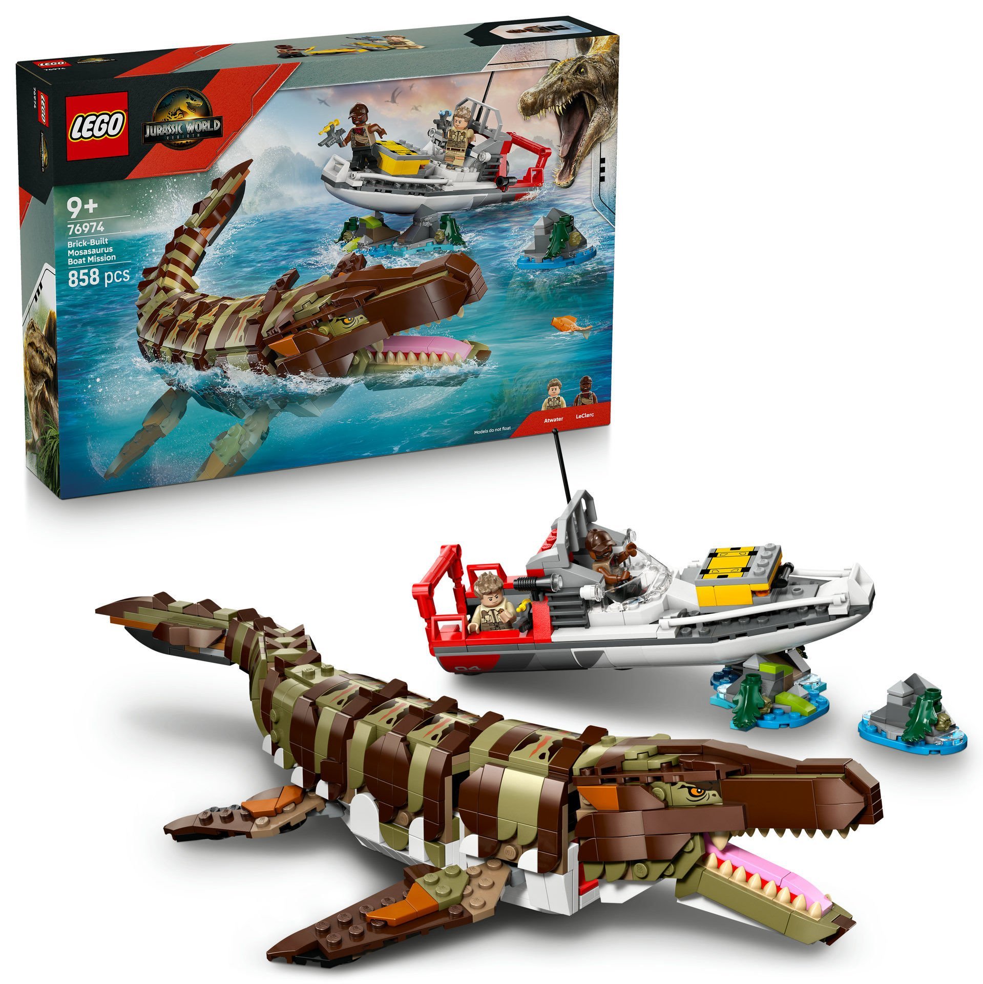 LEGO® Jurassic World Mosasaurus Tekne Görevi Oyuncak Dinozor Seti 76974
