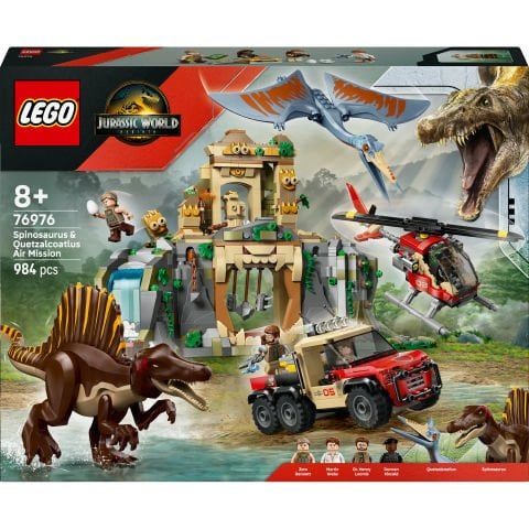 LEGO® Jurassic World Spinosaurus ve Quetzalcoatlus Hava Görevi Dinozor Oyuncağı 76976