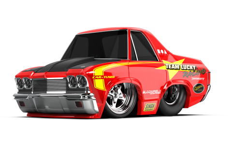 CarTuned S2 1968 Chevy El Camino - Kırmızı Pro Street Araba