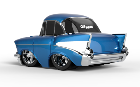 CarTuned S2 1957 Chevy Bel Air - Mavi Custom Araba