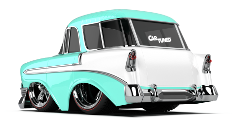 CarTuned S2 1956 Chevy Nomad - Mavi Custom Araba