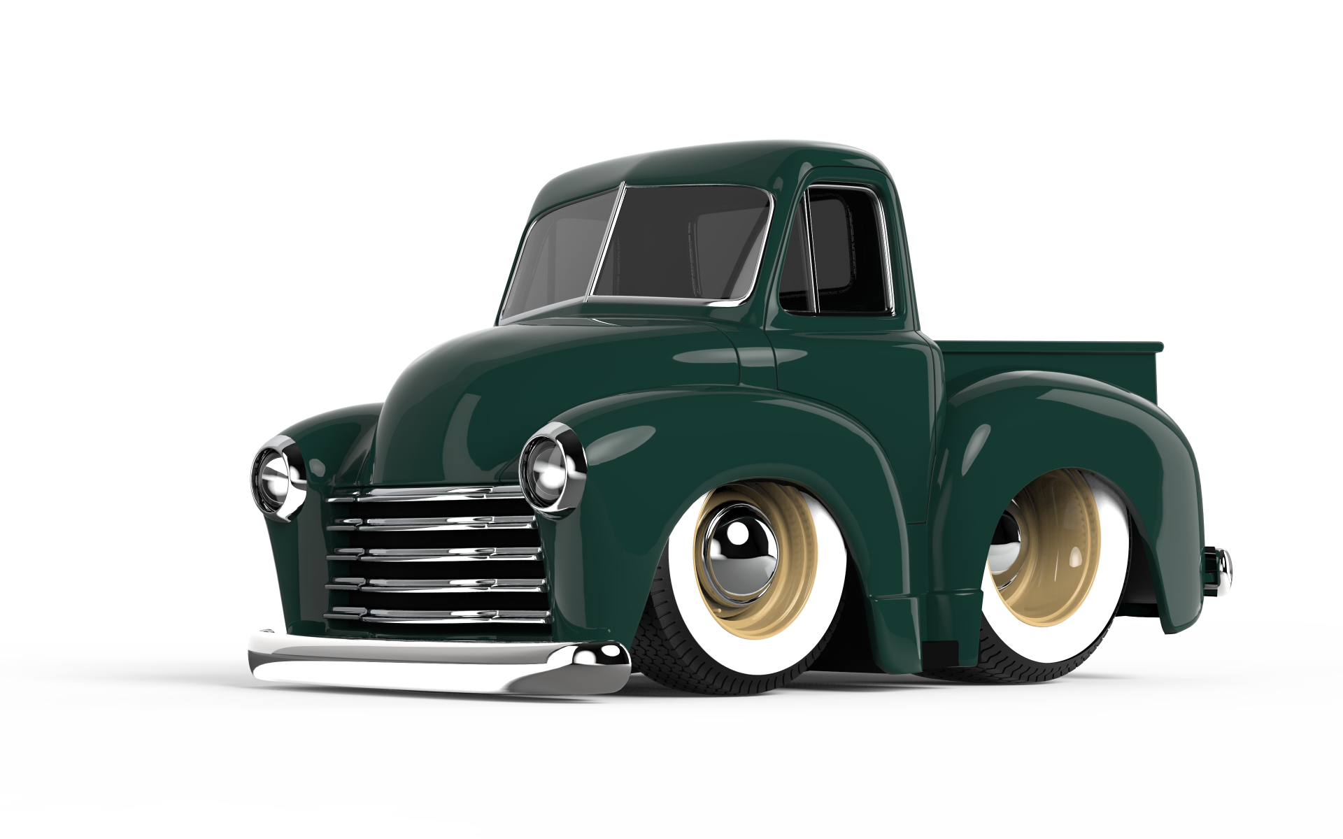 CarTuned S2 1953 Chevy Pickup - Yeşil Klasik Araba