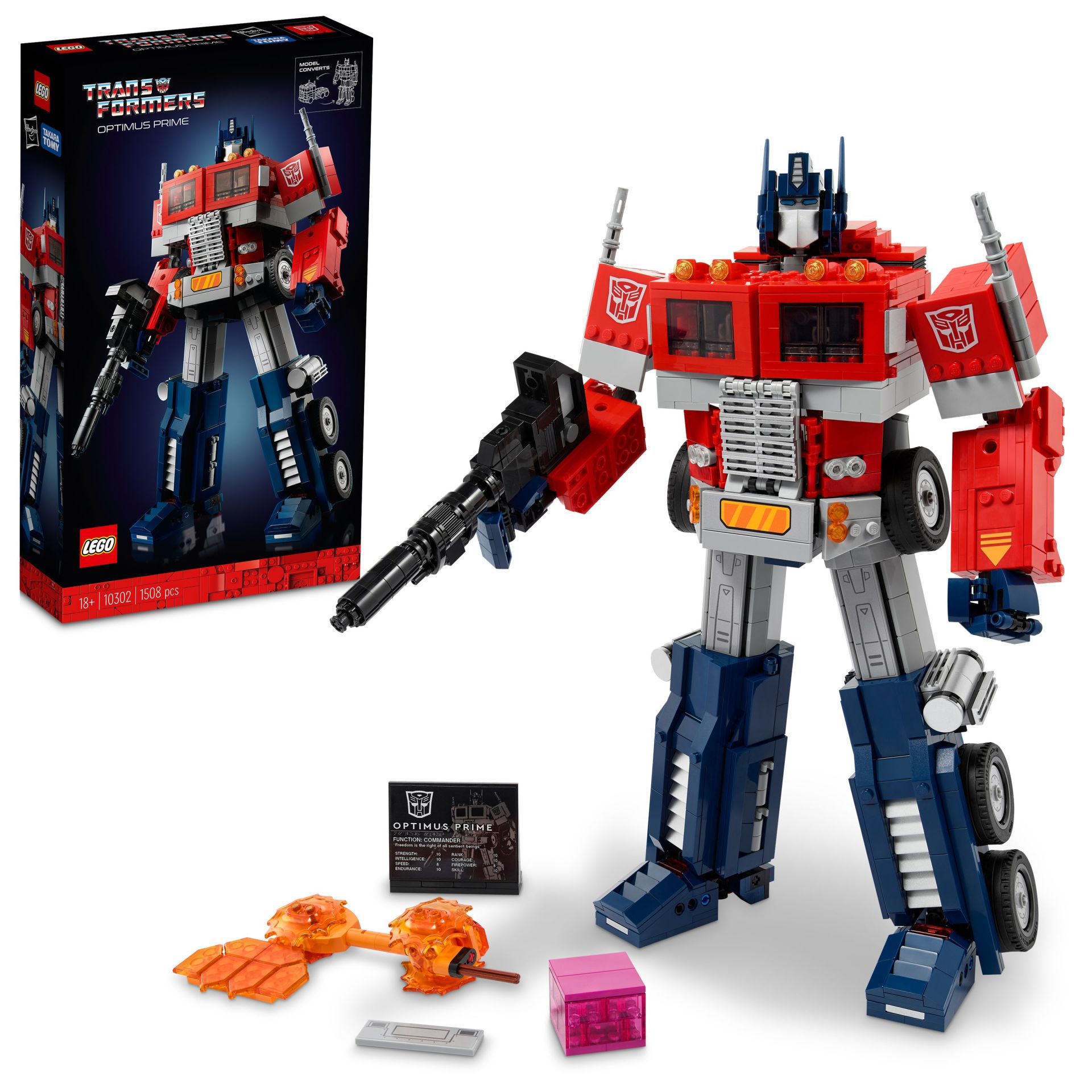 LEGO® Optimus Prime 10302 - Yetişkinler için bir Transformers Efsanesi’nin Koleksiyonluk Model Yapım Seti (1508 Parça)