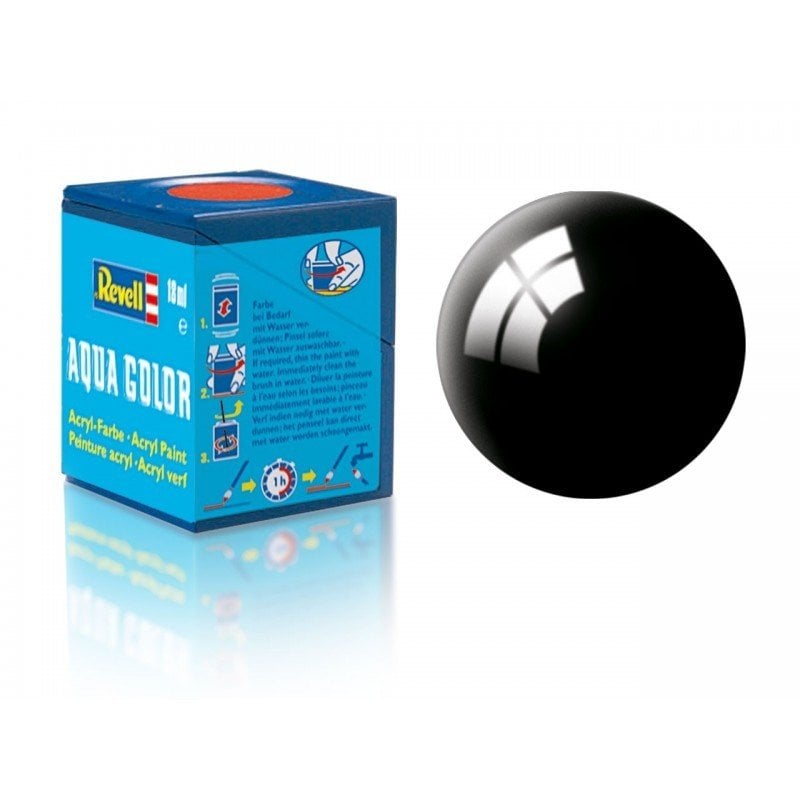 Revell Aqua Color Parlak Siyah 18ml-36107