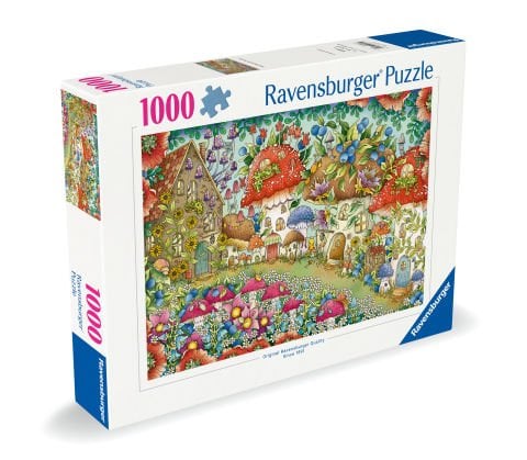 1000p Puzzle Çiçekli Mantar Evler