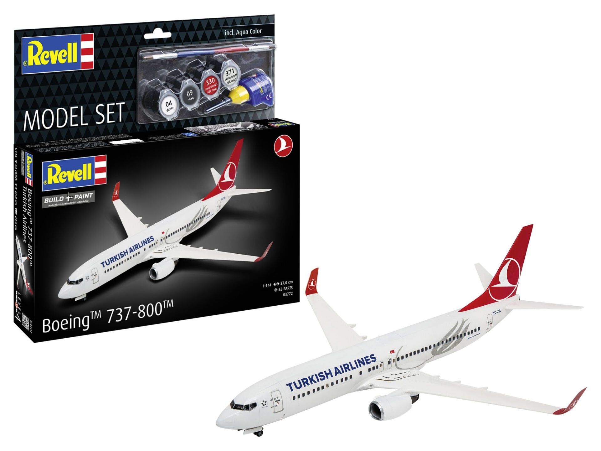 タ*ん様 Revell 航空機モデルキット 8点セット(かぶり4種) M. Set Türk Hava Yolları/Turkish Airlines Boeing 737-800